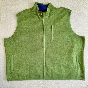 Crown & Ivy Men's 4X Vest Big & Tall Moss Olive Green Sweater Fleece Full Zip